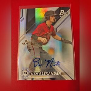 Blaze Alexander 2019 Bowman Platinum Certified Autograph TDP-54 Baseball Card
